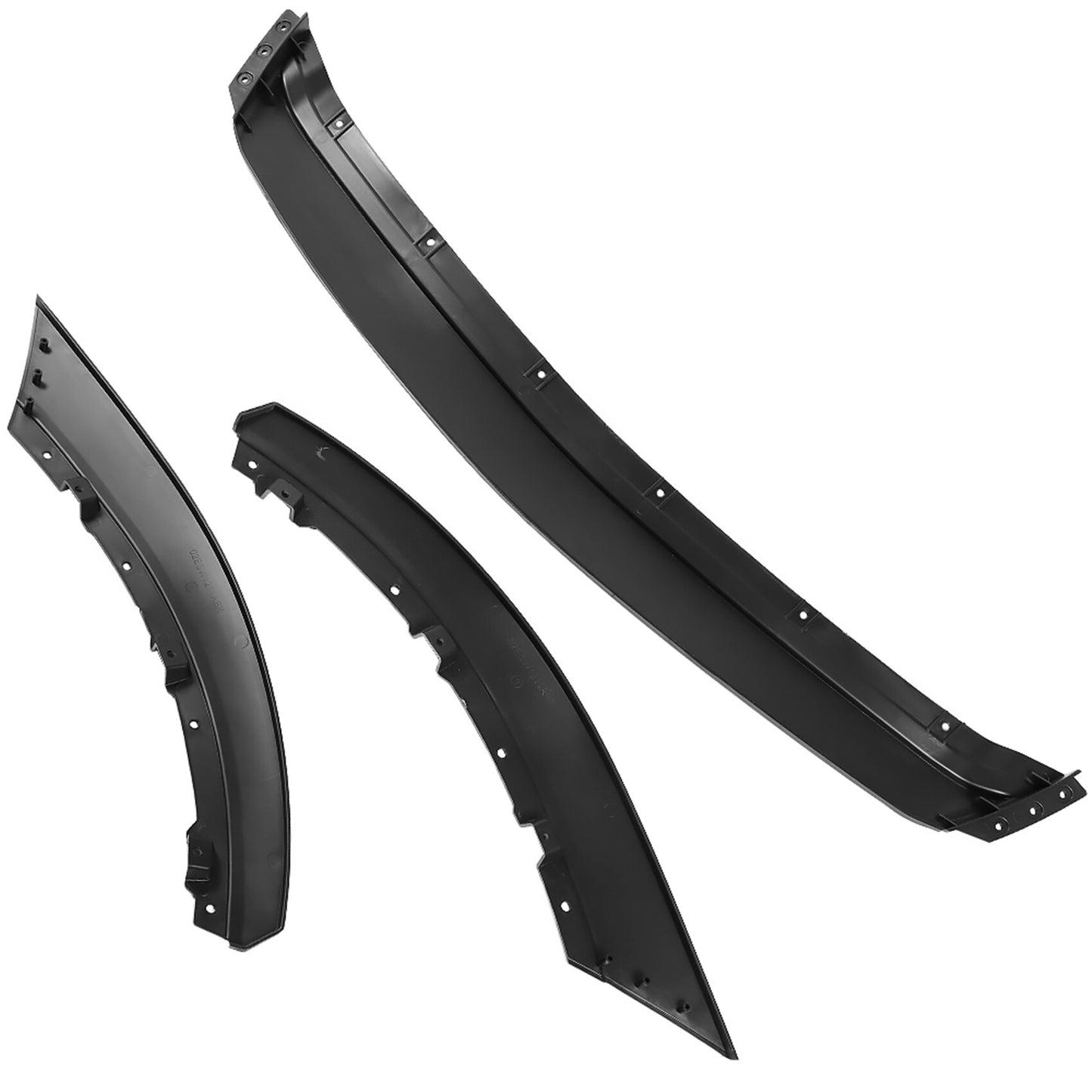 munirater 3Pcs Black Front Bumper Lip Spoiler Chin Body Kit Replacement for 2013-2014 Mustang 02ESW1211ABK