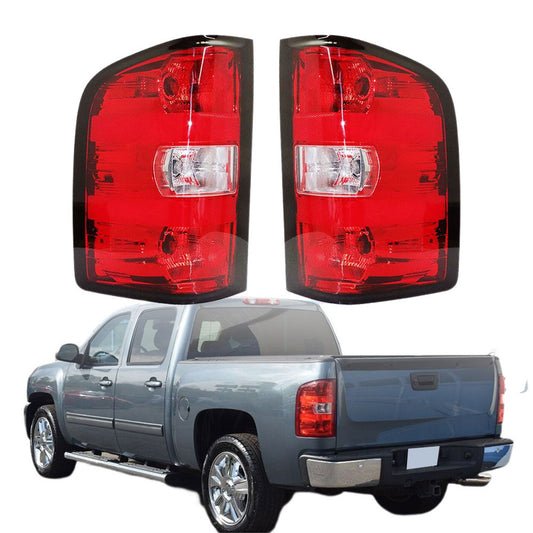 munirater Pair of Rear Left and Right Tail Light Brake Lamp Assembly Replacement for 2007-2014 Sierra/Silverado Driver and Passenger Side with Bulbs