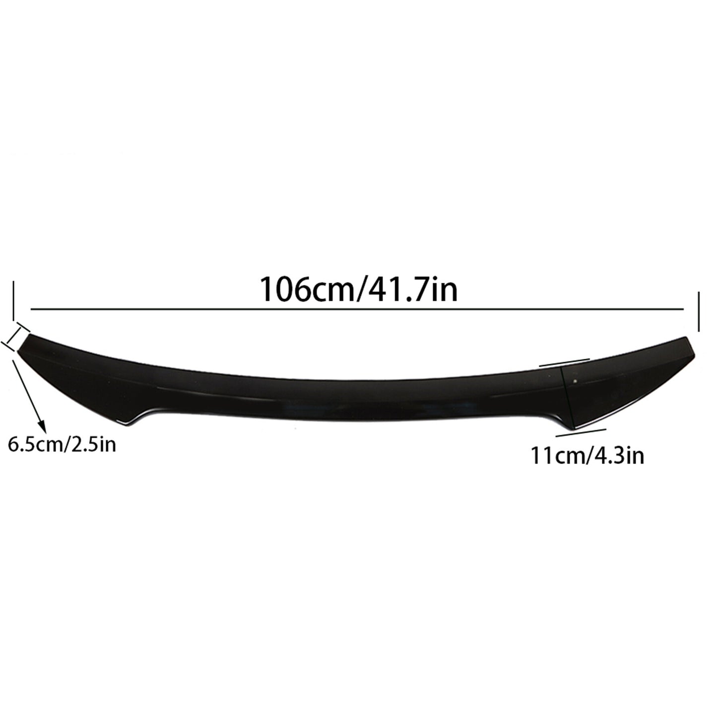 munirater Glossy Black Rear Duckbill Trunk Spoiler Wing Replacement for 2016-2021 Honda Civic