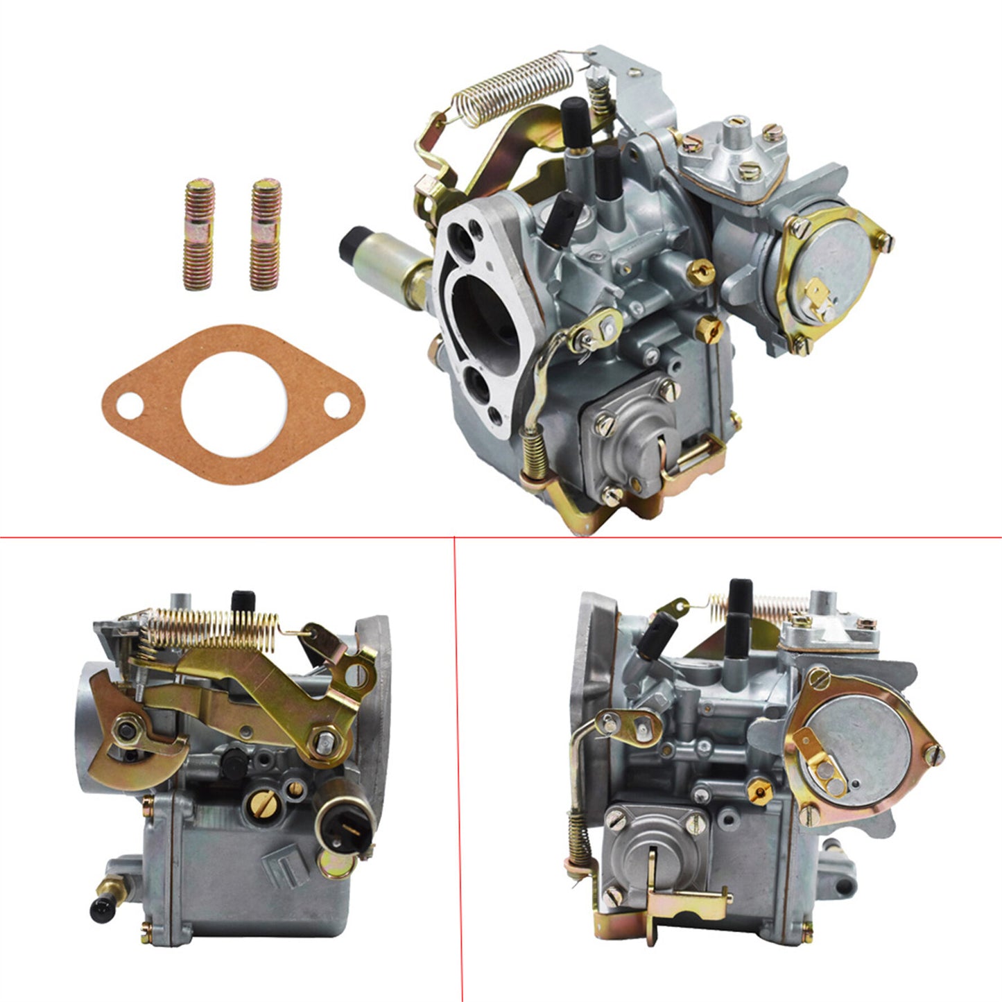 munirater Carburetor Replacement for VW Beetle 30/31 PICT-3 Engine 113129029A 027H117510E Single Port Manifold Automatic Choke Carb with