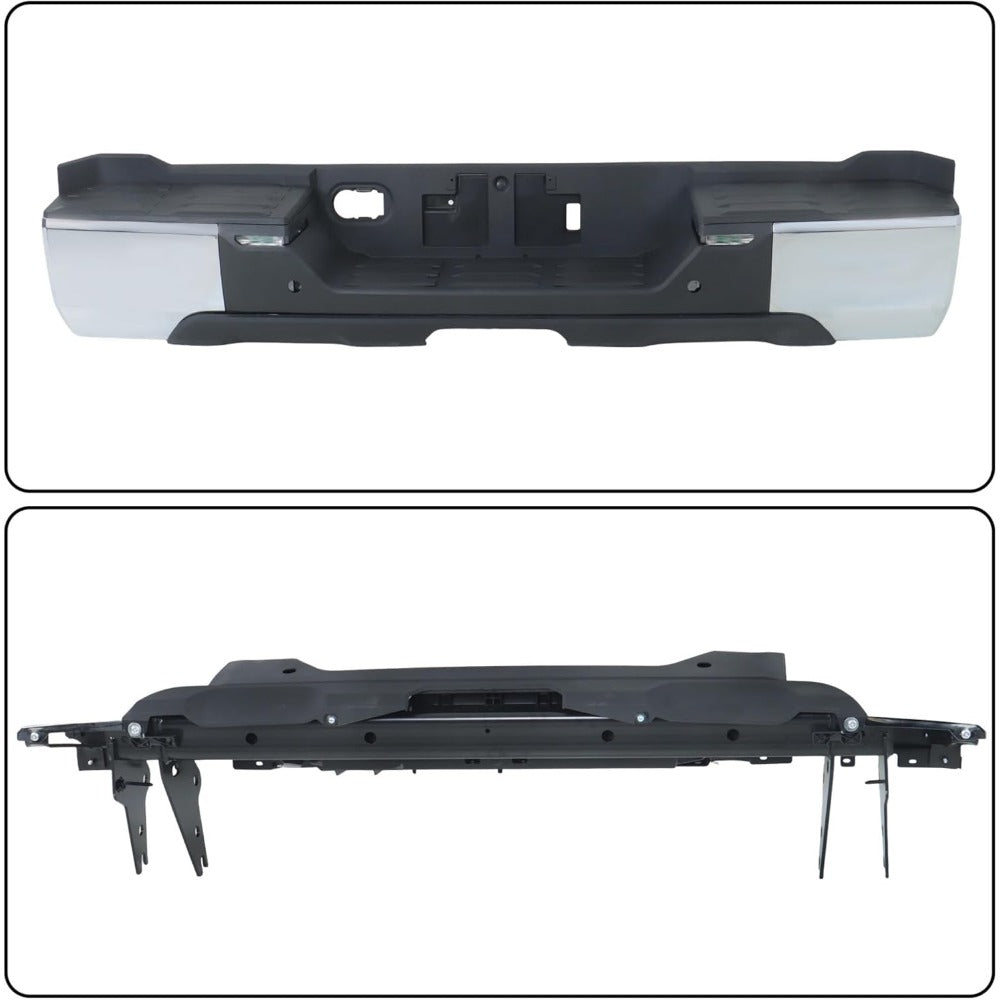 Steel Rear Step Bumper for Toyota Tundra 2022-2024, with Sensor Holes, TO1103144
