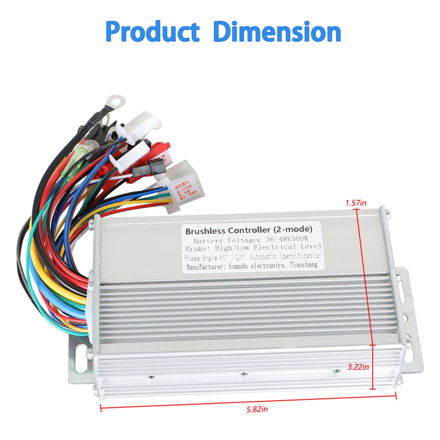 munirater 36-48V 500W DC Brushless Motor Speed Controller Replacement for E-Bike Scooter