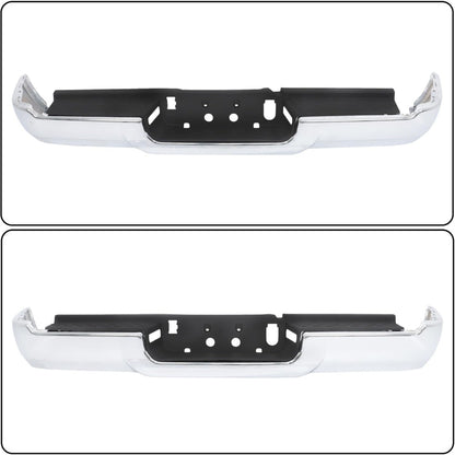 Chrome Rear Bumper Face Bar and Step Pad Kit for Ram 2500 / 3500 2019-2024