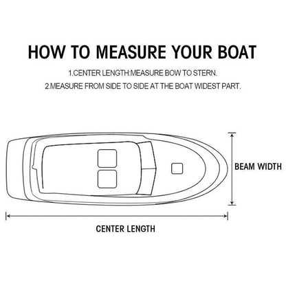 munirater Heavy Duty Boat Cover Trailerable Replacement for Fishing Ski Bass V-Hull Runabouts 11-13ft Black