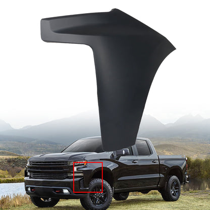 munirater Front Bumper End Cap Extension Left Side Black Replacement for 2019 2020 2021 2022 Silverado 1500 GM1016110