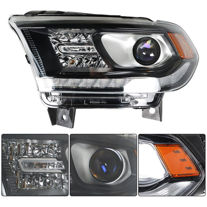 munirater Headlight Assembly Clear Lens Halogen Type Replacement for 2016-2020 Durango Driver Side 68299131AF