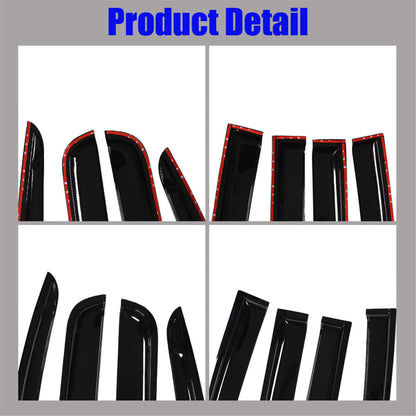 munirater Side Window Visors Rain Guard Wind Vent Shade Deflector Replacement for 2015-2020 Colorado