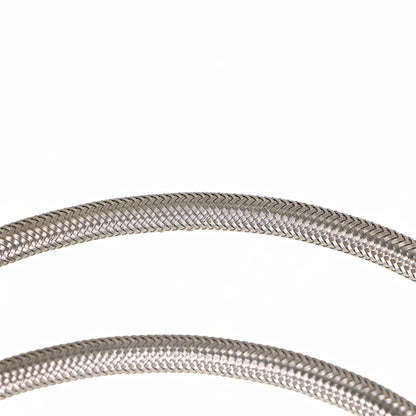 munirater Turbo Oil Feed Line 48 Steel Braided -4-4AN 90 Degree x Straight PTFE Line