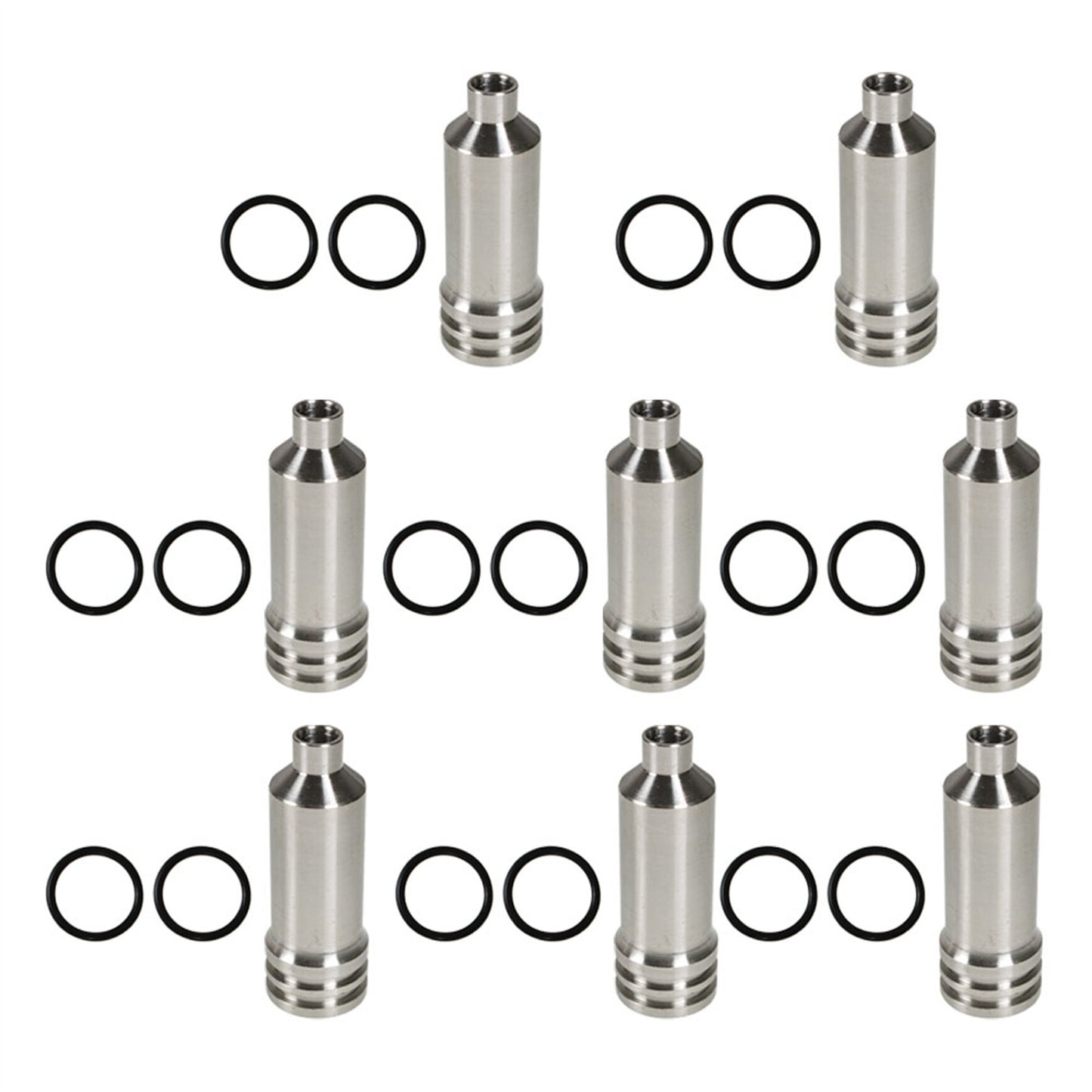 munirater 8-Pack Injector Cup Replacement for 2001-2004 Gm 6.6L Duramax Chevrolet/GMC Models w/O-rings