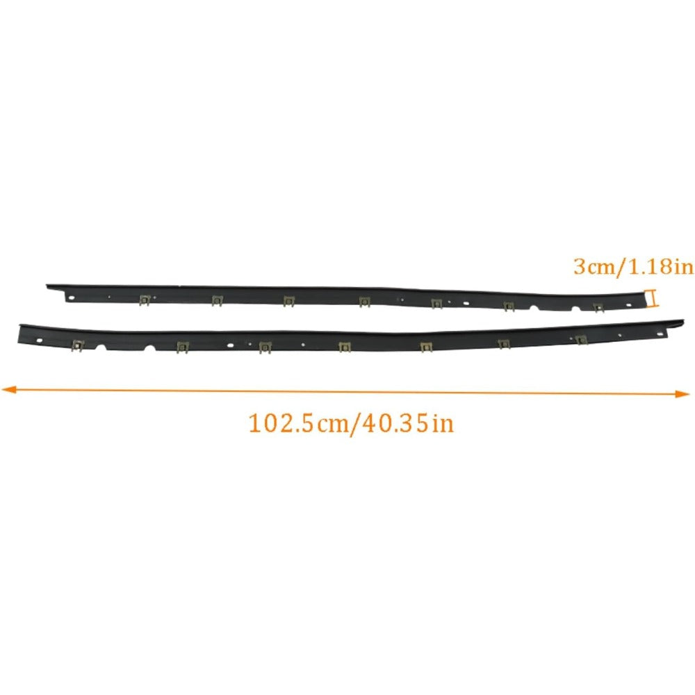 Window Sweep Weatherstrip Seals for Chevrolet Corvette, Left & Right Pair