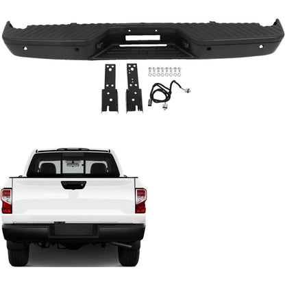 Black Steel Rear Step Bumper for Nissan Titan 2004-2015, NI1103110