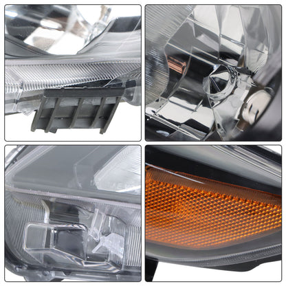 munirater Headlight Assembly Fit For 2011-2013 Toyota Corolla Black Clear Lens LH+RH Side