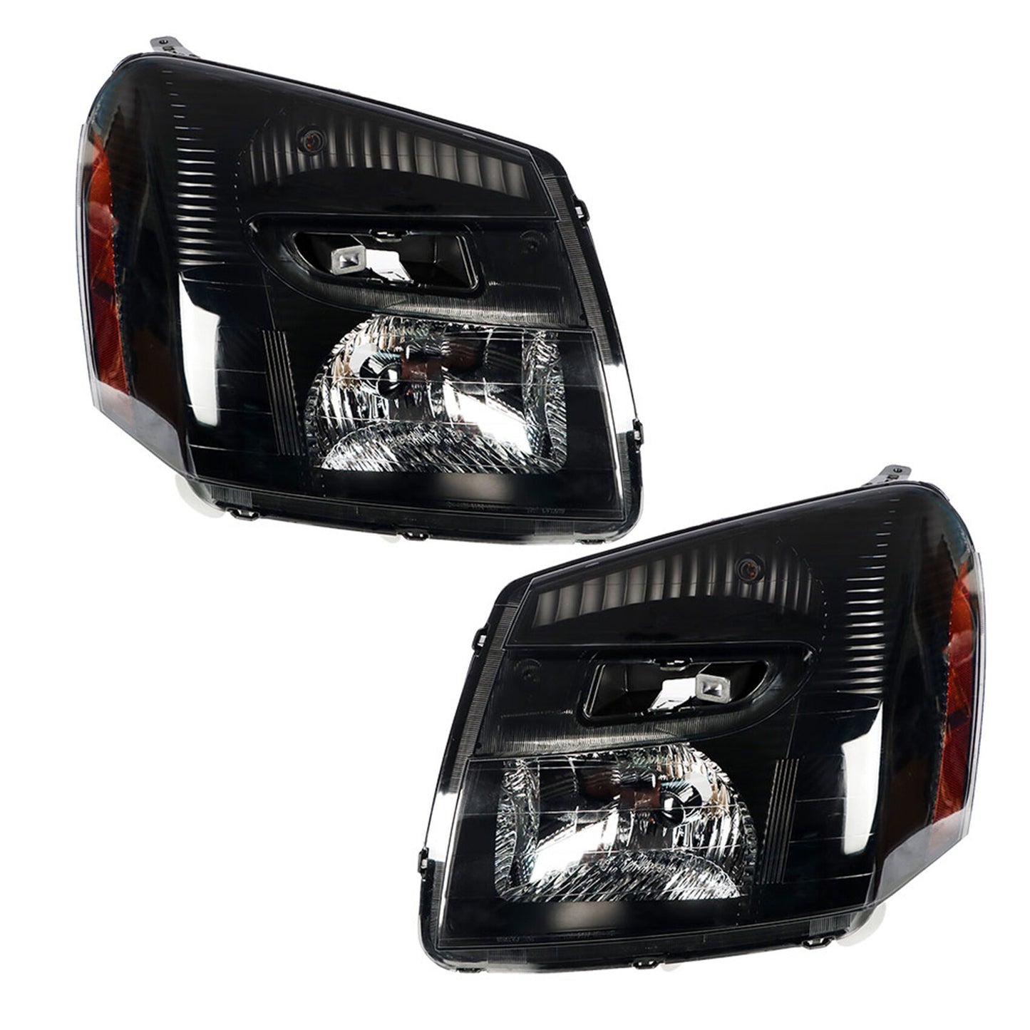 munirater Black Halogen Headlights Assembly Driver & Passenger Side Replacement for 2005-2009 Equinox Left & Right