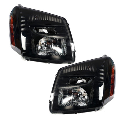 munirater Black Halogen Headlights Assembly Driver & Passenger Side Replacement for 2005-2009 Equinox Left & Right