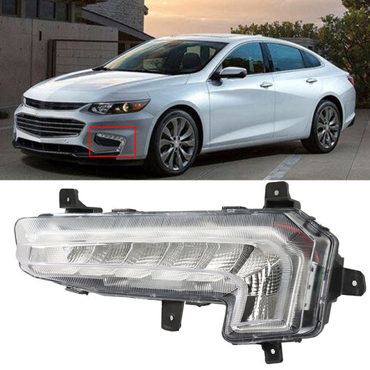 munirater 1Pc Front Bumper LED Fog Light Left Side Replacement for 2016-2018 Malibu DRL Daytime Running Light 22982838 22982837