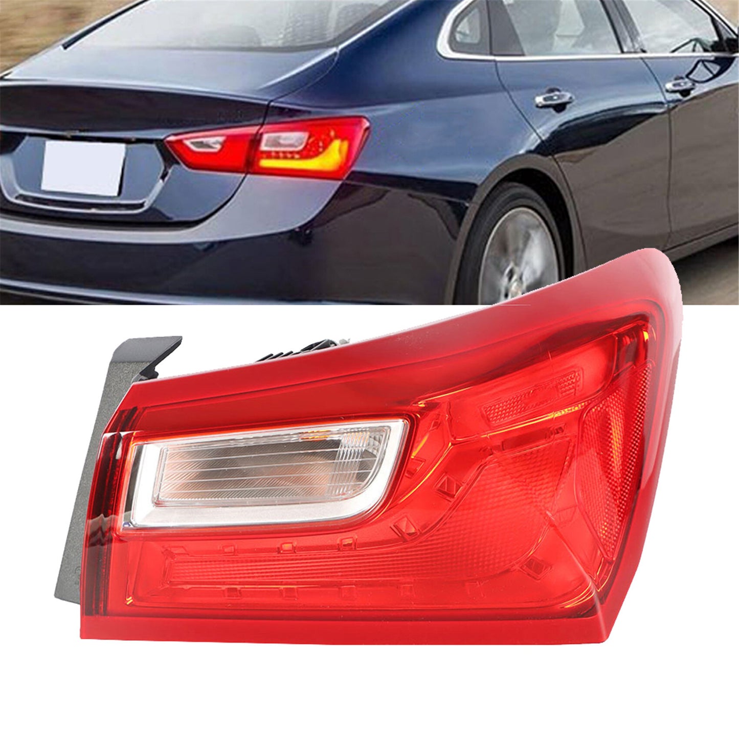 munirater 1-Pack Rear Right Non-LED Tail Light Brake Lamp Assembly Replacement for 2016-2021 Malibu Outer Passenger Side 84132377 GM2805122