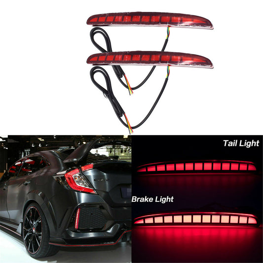 munirater Super Bright Low Power LED Bulbs Replacement for Honda Civic 2016-19 LED Brake Lights Tail Brake Lights Turn signal Lights Brilliant Red