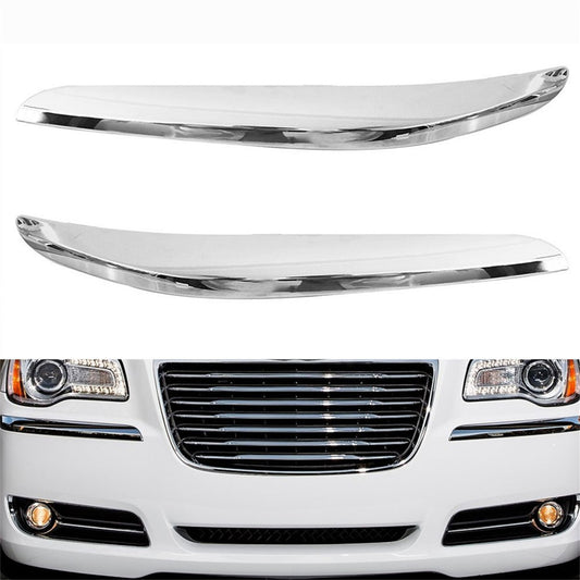 munirater Front Bumper Molding Chrome Trim Set L & R Replacement for 2011 2012 2013 2014 300