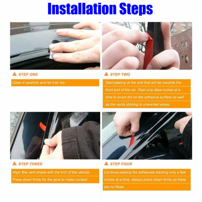 munirater Side Window Visor Vent Rain Guard Deflector Replacement for 2004-2009 Mazda 3 Hatchback