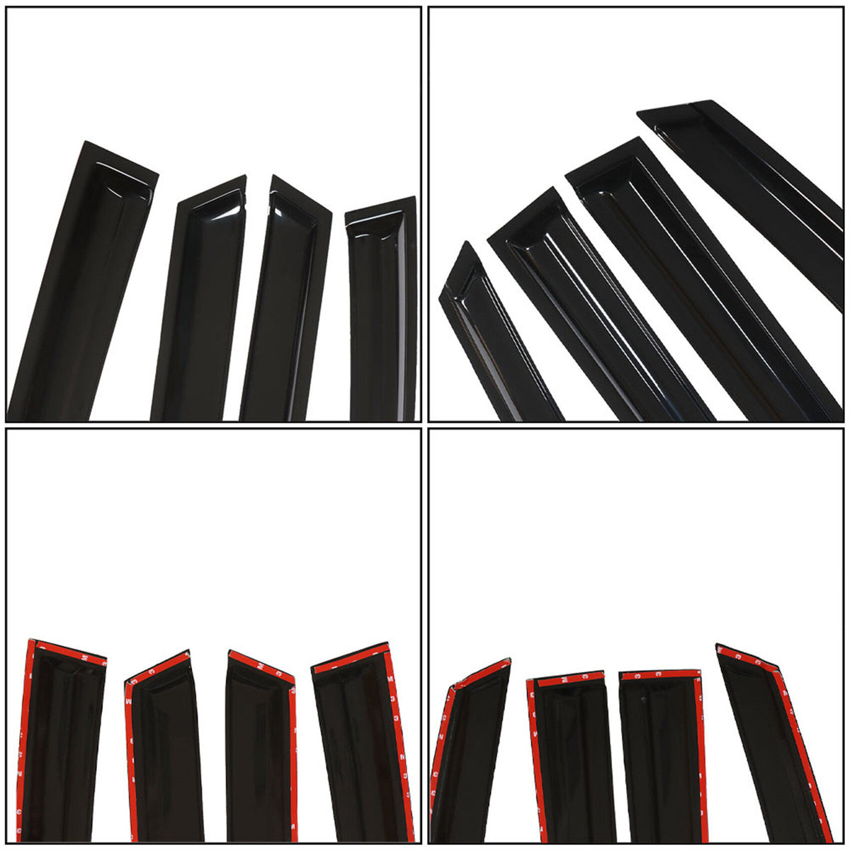 munirater Side Window Visors Rain Guard Wind Vent Shade Deflector Replacement for 2008-2017 Journey