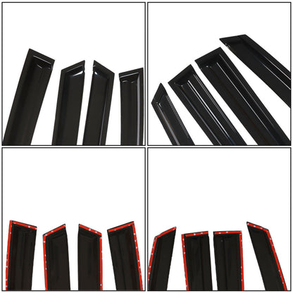 munirater Side Window Visors Rain Guard Wind Vent Shade Deflector Replacement for 2008-2017 Journey