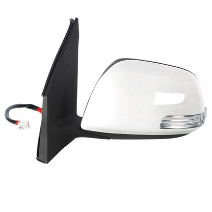 munirater Side Mirror Left Driver Side White Signal Light Heated 7pin Replacement for 2009-2012 Toyota RAV4 TO1321310 87940-0R060