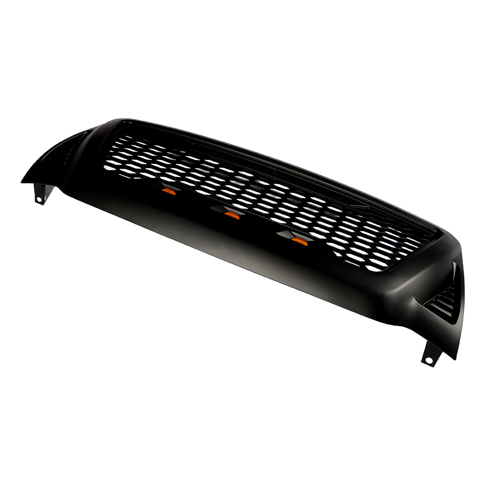 munirater Front Bumper Grille with Amber LED Light Black Replacement for 2005 2006 2007 2008 2009 2010 2011 Tacoma