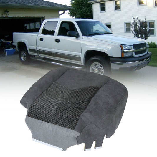 munirater Driver Side Bottom Cloth Seat Cover (Dark Gray) Replacement for 2003-2006 Silverado LS LT Z71