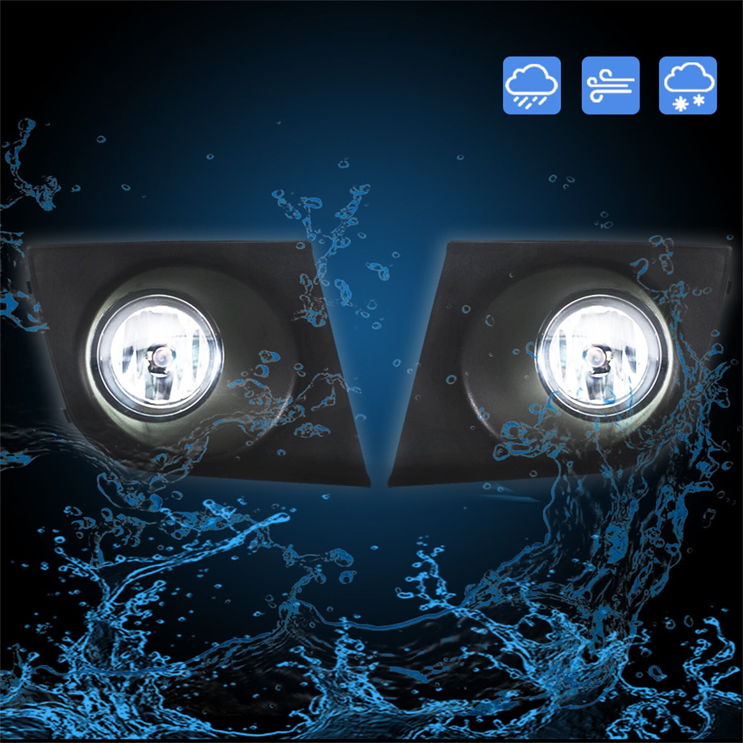 munirater Bumper Driving Fog Light Lamps For 2007-2011 Nissan Versa Clear Lens