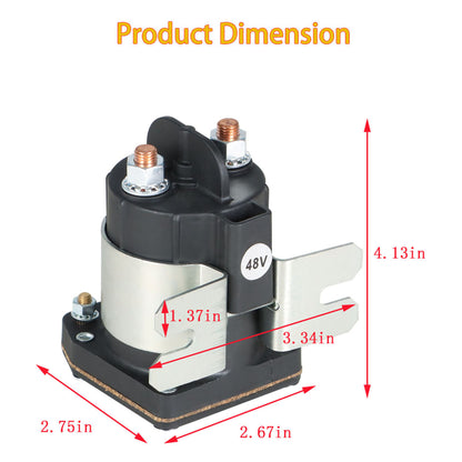 munirater 48V Golf Cart Solenoid 4 Terminal JU6-H1950-00 Replacement for G29 Drive Electric Golf Carts