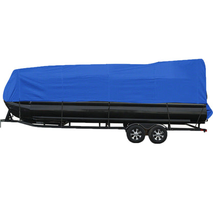 Length 21-24FT Blue Heavy Duty Trailerable Pontoon Boat Cover Beam Width Up to 102 inch