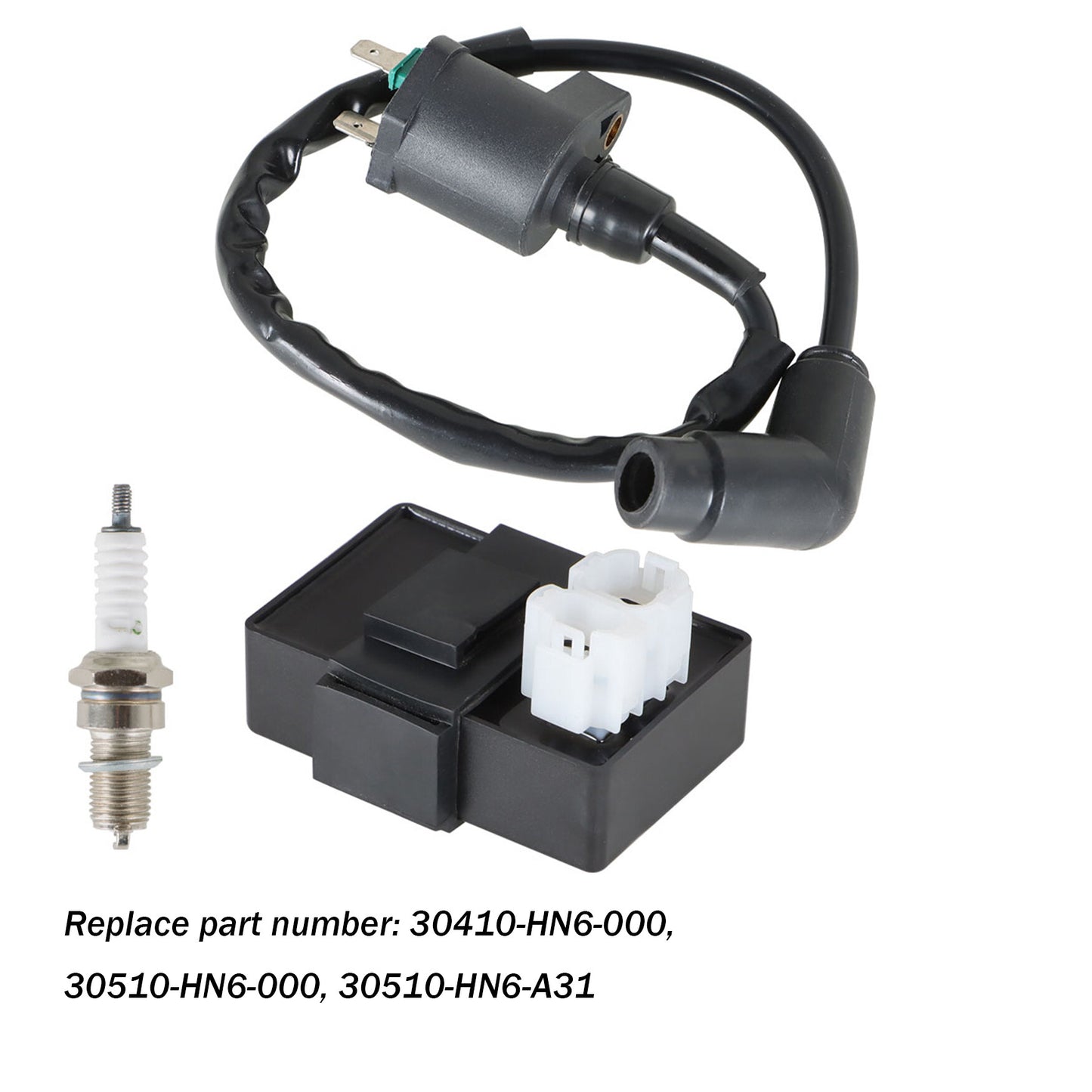 munirater Black and white CDI Ignition Coil Replacement for Recon 250 TRX250TM Sportrax 250 TRX250EX 2009-2020 30410-HN6-000