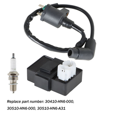 munirater Black and white CDI Ignition Coil Replacement for Recon 250 TRX250TM Sportrax 250 TRX250EX 2009-2020 30410-HN6-000