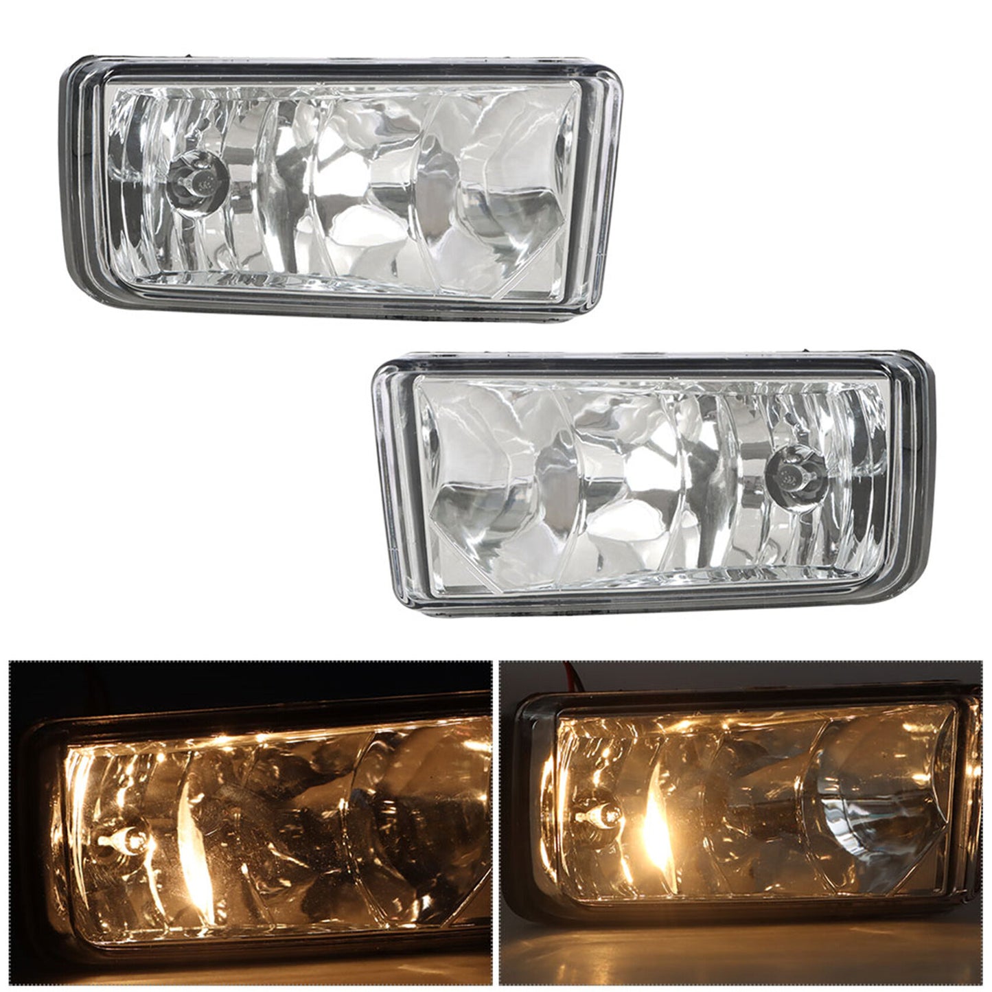 munirater 2-Pack Smoke Bumper Fog Light Assembly Left and Right Side Replacement for 2007-2013 Silverado 1500 Tahoe