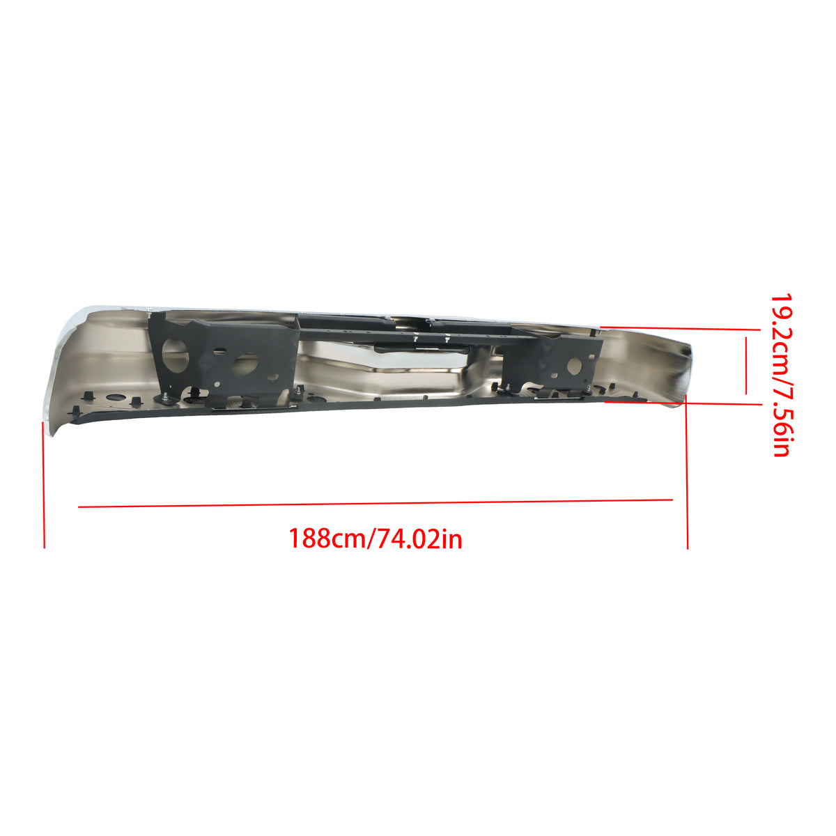 Chrome Rear Step Bumper Assembly Replacement for E150 E250 E350