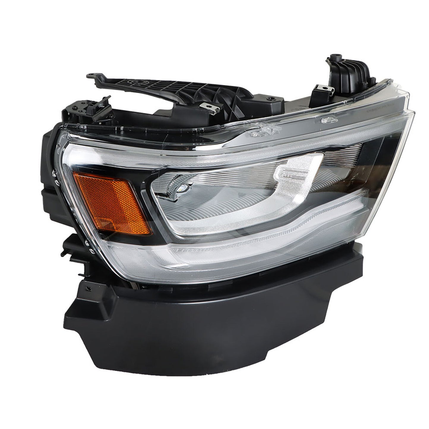 munirater Full LED Headlight For 2019-2021 Dodge Ram 1500 W/DRL Clear Lens Right Side