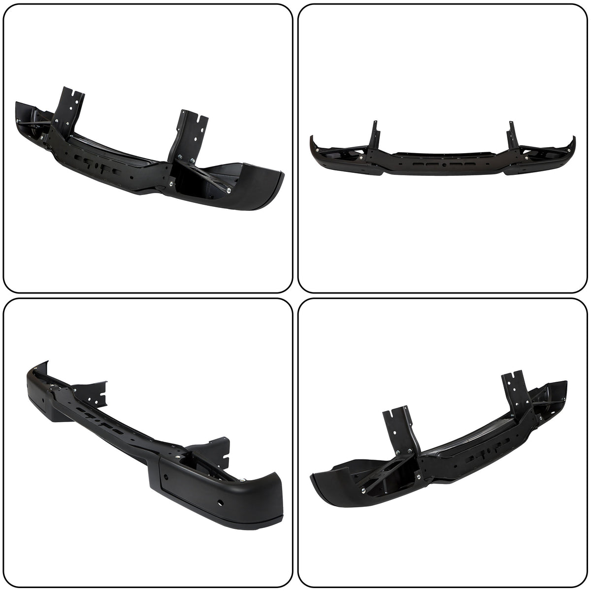 Black Rear Bumper Assembly for Nissan NV1500 / NV2500 2012-2021, with Sensor Holes, NI1102167