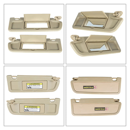 munirater 2PCS Left Driver Side and Right Passenger Side Sun Visor Beige with Mirror Replacement for 2006 2007 2008 Civic 83280-SNA-A01ZB 83230-SNA-A01ZB