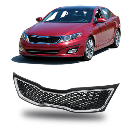 munirater Front Upper Bumper Radiator Grill Grille Black Replacement for 2014 2015 Optima Sedan 4-Door