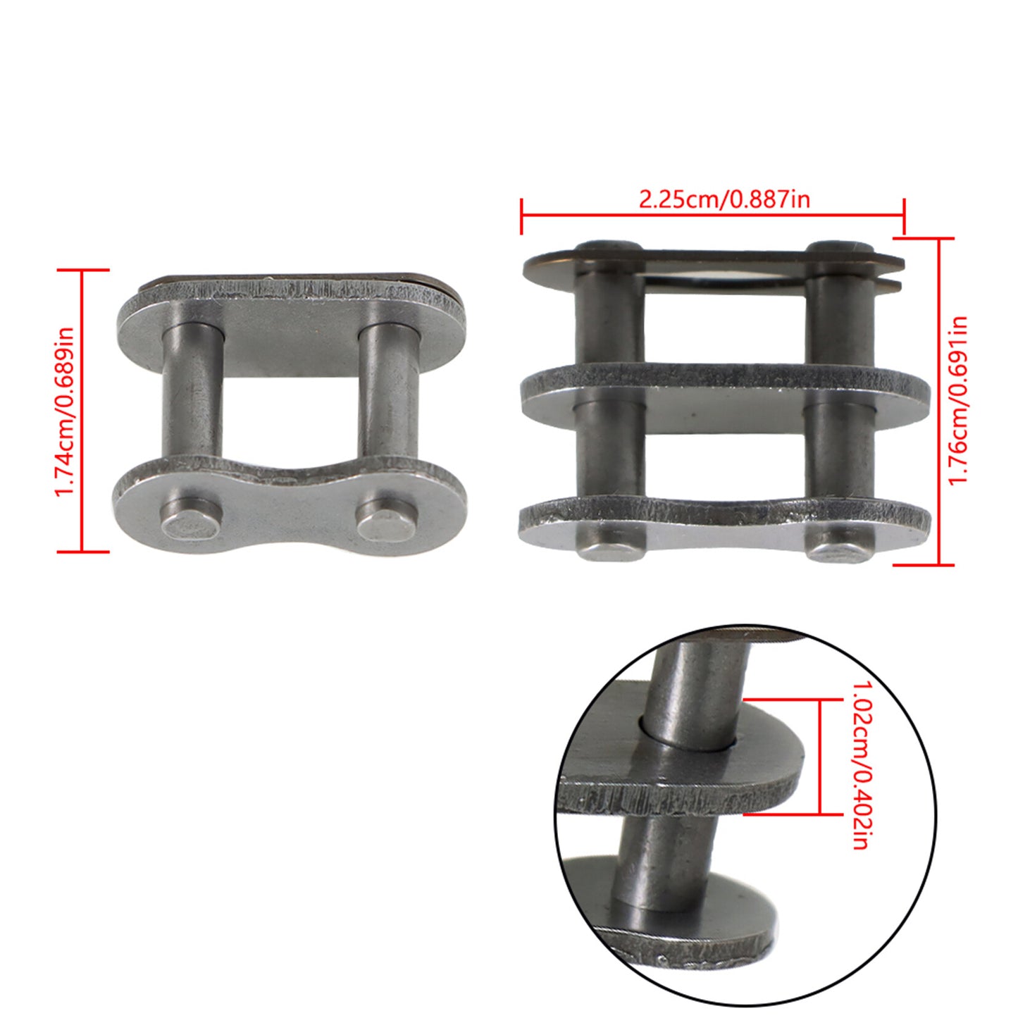 munirater Front and Rear Chain Replacement for 196cc Mini Bike CT200U CT200U-EX BT200X