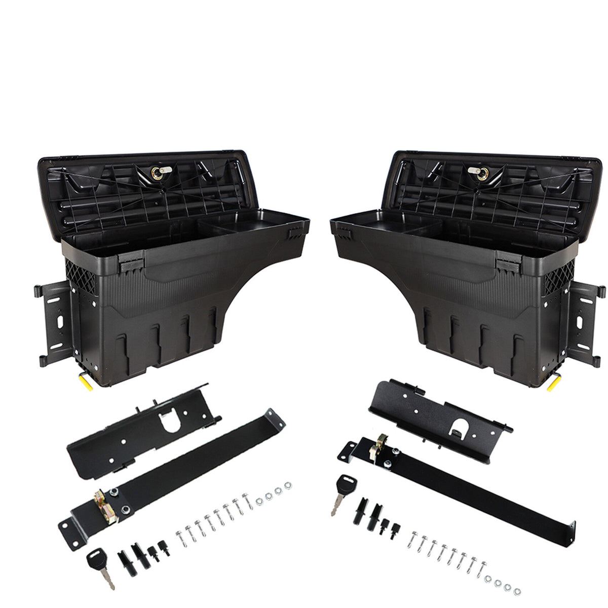 munirater Truck Bed Storage Box Tool Box Replacement for Toyota Tundra 2007-2020 Pickup Waterproof Rear Driver and Passenger Side 2-Pack Set