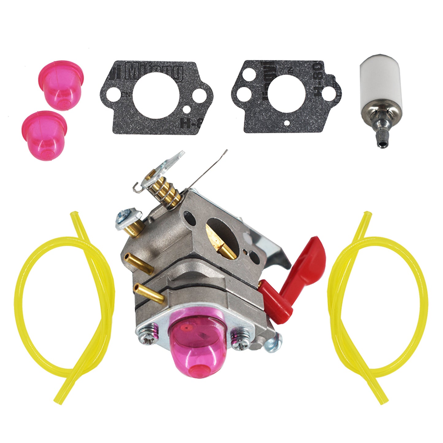 munirater Carburetor Kit 530071811 Replacement for Poulan P4500 PP025 PP125 PP325 PP258TP Zama C1U-W19 Craftsman Weed Eater Trimmers