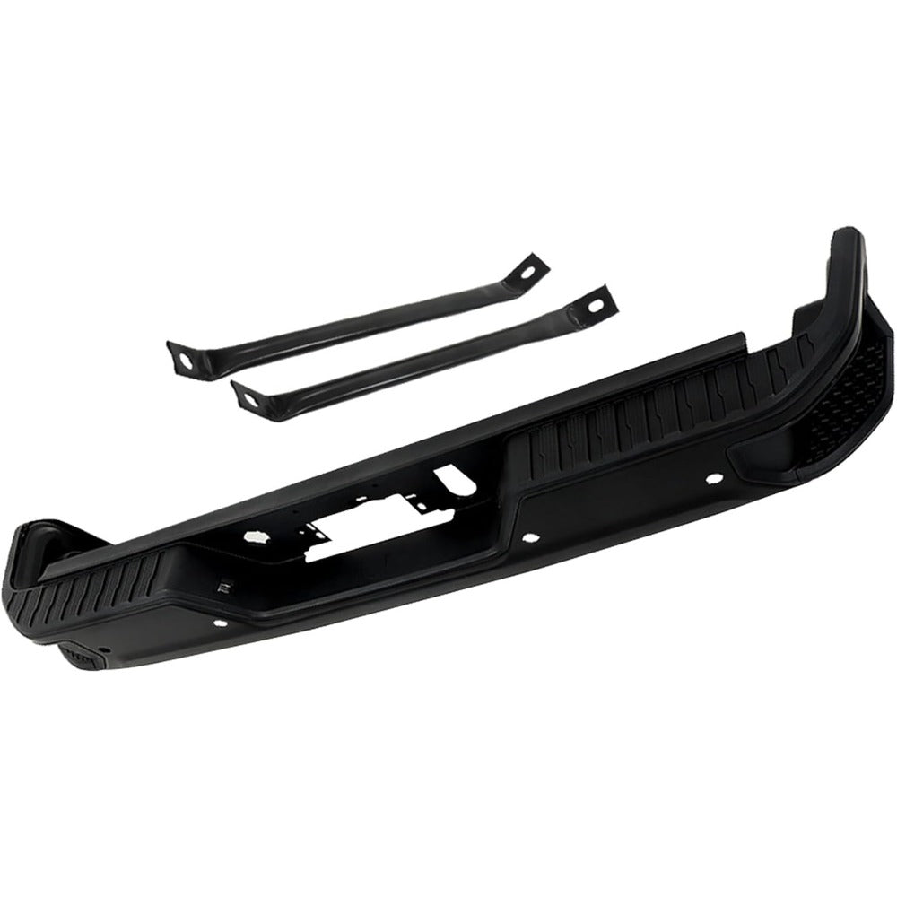 Primed Rear Step Bumper Assembly for Chevrolet Silverado 1500 & GMC Sierra 1500 2019-2023, with Sensor Holes