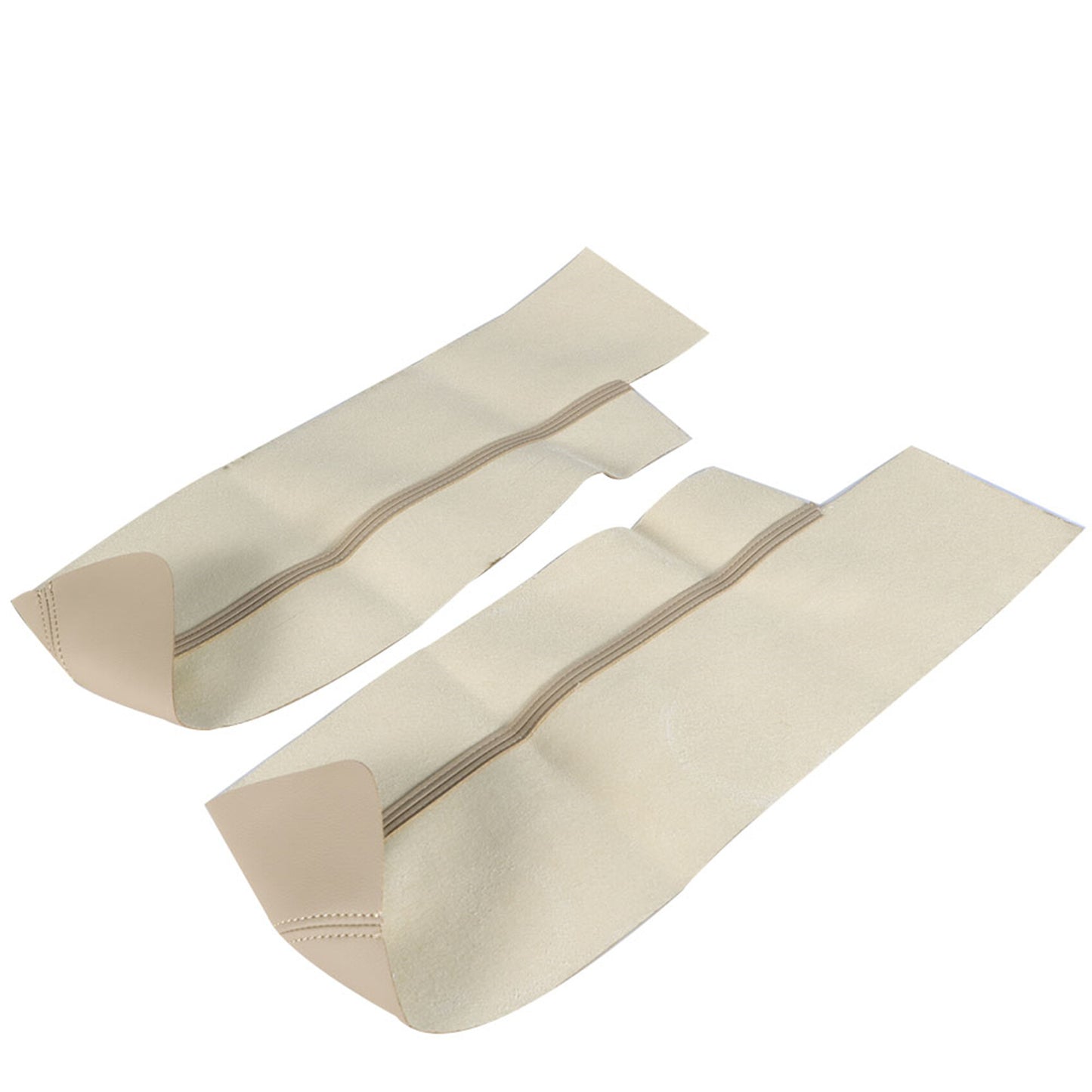 munirater 1 Pair Microfiber Leather Door Beige Armrest Cover Replacement for 2007-2012 CR-V