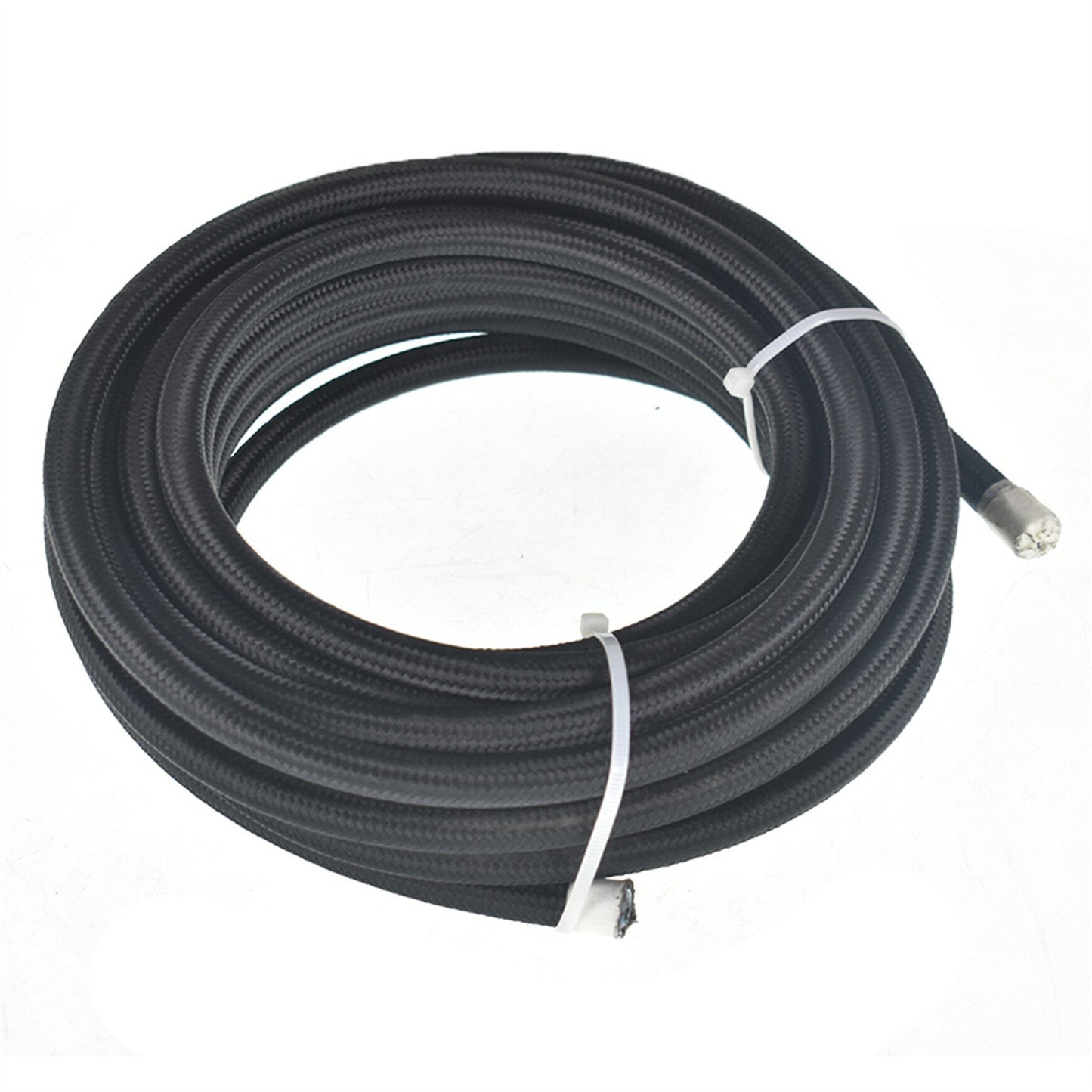 munirater 6AN 20FT Black Nylon Teflon Fuel Line Hose Kit E85 Oil Line Hose with 10PCS Swivel Fuel Hose Fitting Adapter