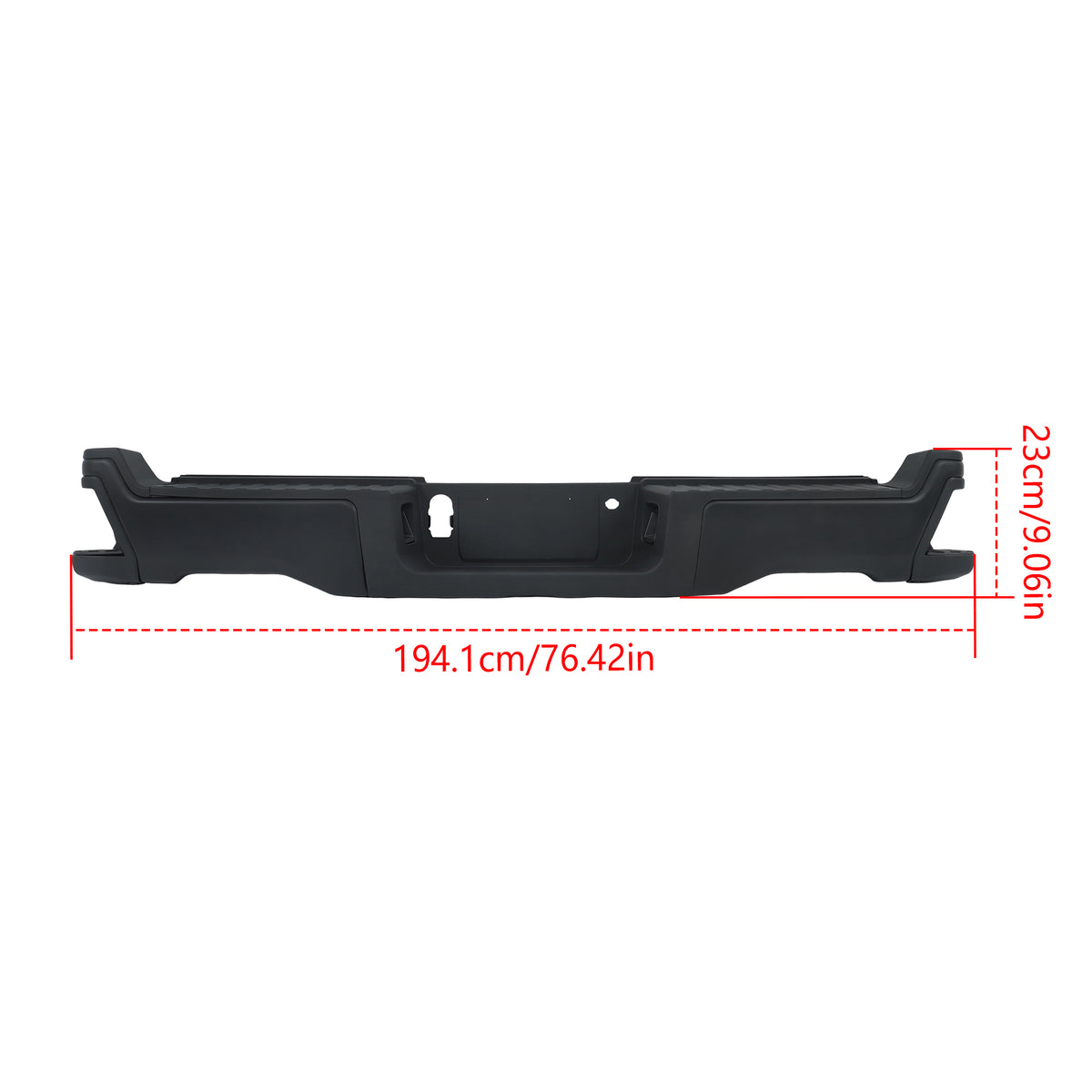 Black Steel Rear Bumper Assembly Replacement for F250 F350