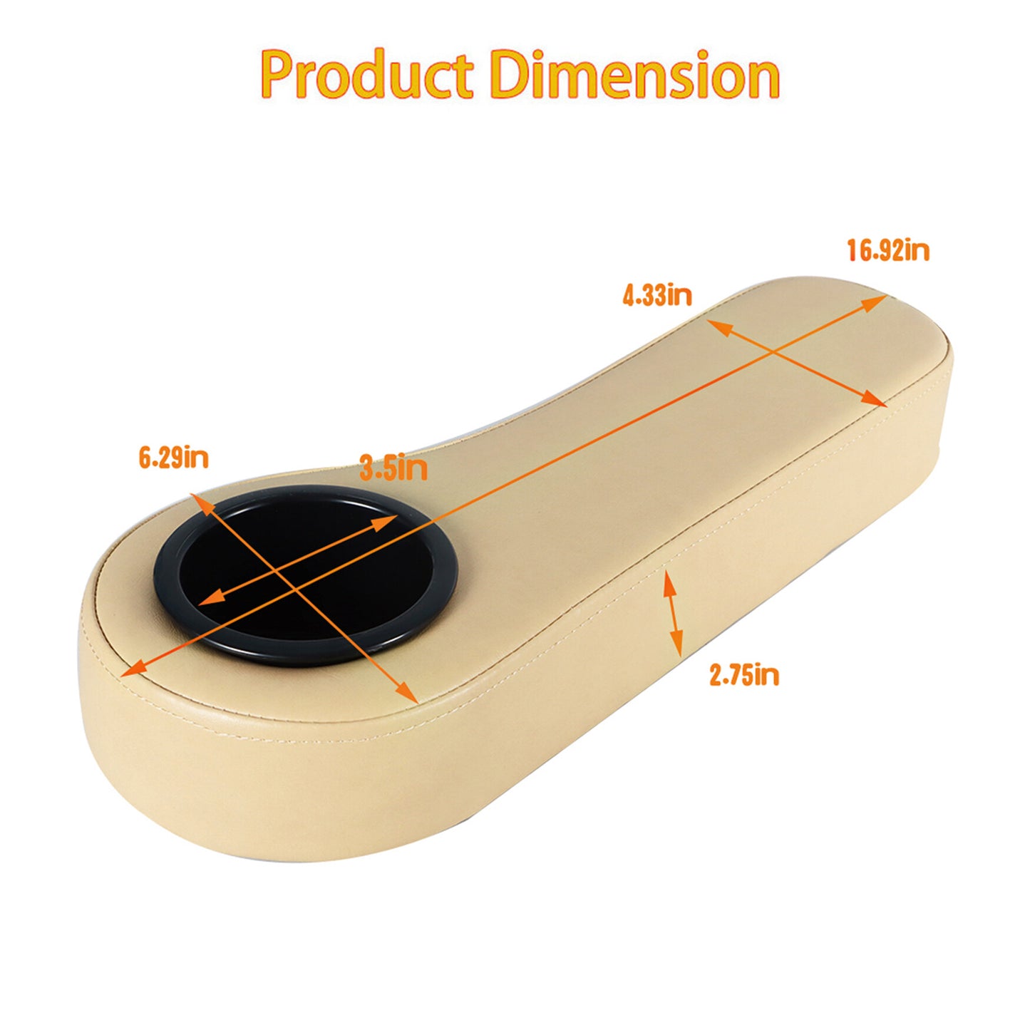 munirater Golf Cart Armrest with Cup Holder Replacement for EZGO Club Car, Just Only Fit 1.0 in Square Tube Frame