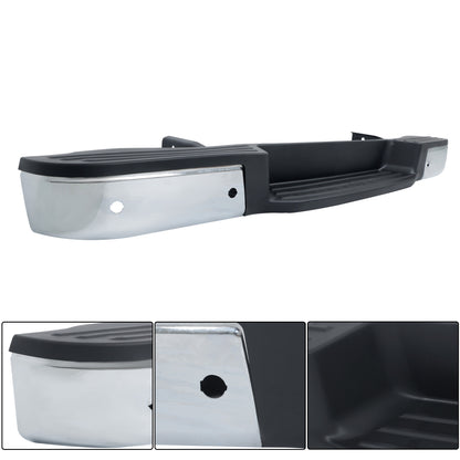 Rear Bumper Assembly Replacement for NV1500 NV2500 Replacement for NV1500 2012-2021 Replacement for NV2500 2012-2021, with Parking Aid Sensor Holes, Steel