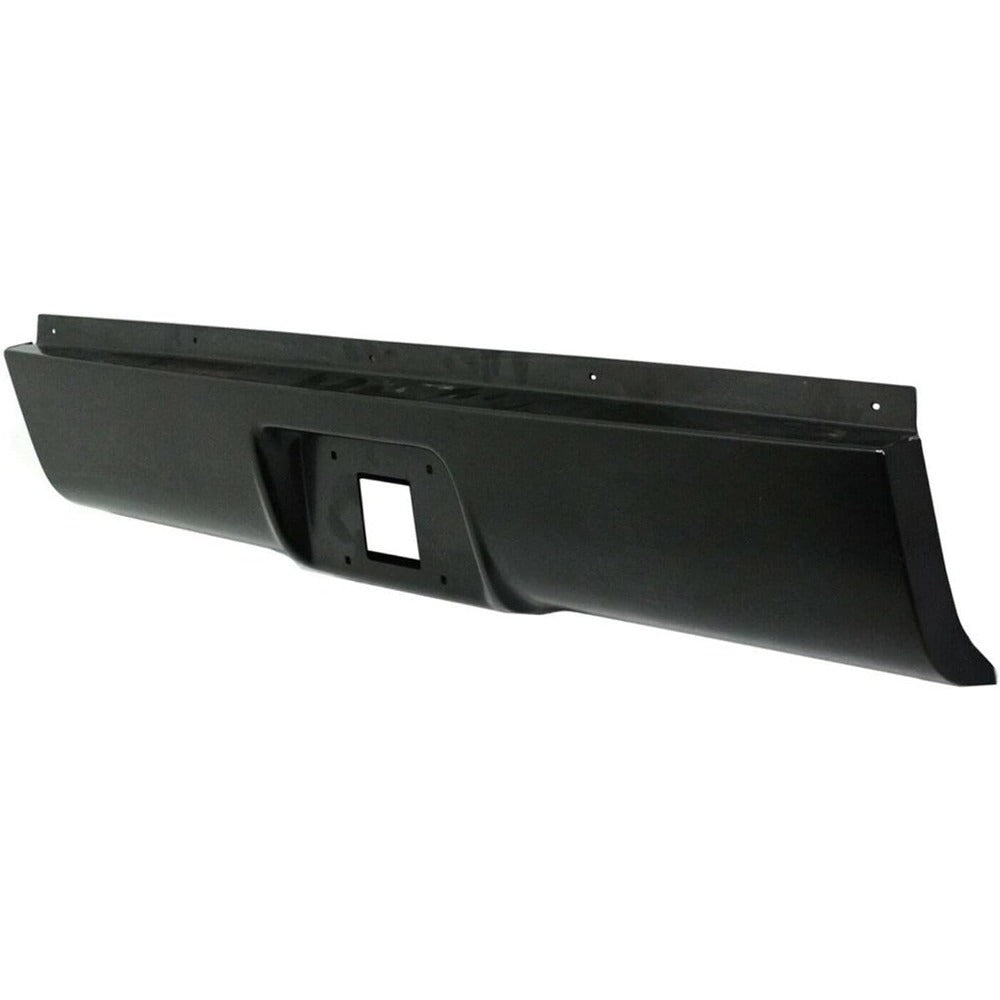 Black Steel Rear Bumper Roll Pan for Chevrolet Silverado 1500 & GMC Sierra 1500 1999-2006