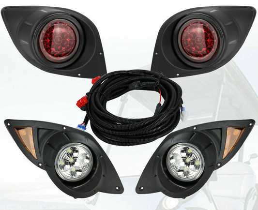 munirater 12V Headlight and Tail Light Kit LED Light Indicators Turn Signal Brake Stop Running Tail Light Replacement for Yamaha G29 Drive Gas or Electric 07 - up Golf Cart